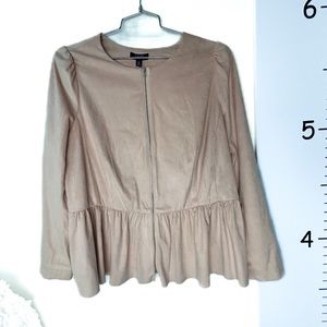 Kaari Blue Curvy Pink Full Zip Up Cardigan Jacket 1X NWT